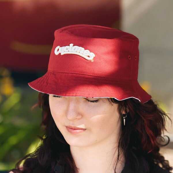 Authentic Brand Cyclones Script Cardinal SF26 Reversible Bucket Hat